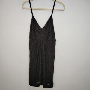 Cacique Womens 22/24 3X Plus Size Lingerie Black Lace No Wire Dress Chemise Slip